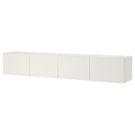 PLATSA Wall storage, white Fonnes, white, 240x42x40 cm