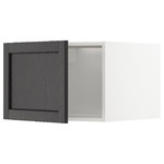 METOD Top cabinet for fridge/freezer, white/Lerhyttan black stained, 60x40 cm