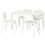 MELLTORP / TEODORES Table and 4 chairs, white