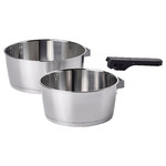 SLÄTROCKA Cookware kit with detachable handle, saucepan stainless steel