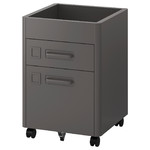 IDÅSEN Drawer unit with smart lock, dark grey, 42x61 cm