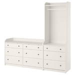 HAUGA Storage combination, white, 208x199 cm