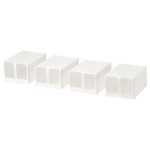 SKUBB Shoe box, white, 22x34x16 cm, 4 pack