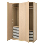 PAX Wardrobe, white stained oak effect, Forsand white stained oak effect, 150x60x236 cm