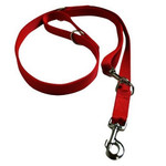 Chaba Adjustable Leash Tape 10mm x 130/260cm, red