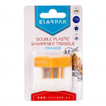 Starpak Double Plastic Sharpener Triangle, orange