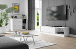 Furniture Set - TV Cabinet & Chest of Drawers, white/matt white