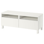 BESTÅ TV bench with drawers, Lappviken white, Lappviken/Stubbarp white, 120x42x48 cm