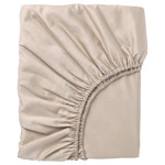 NATTJASMIN Fitted sheet, light beige, 90x200 cm