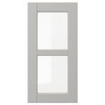 LERHYTTAN Glass door, light grey, 30x60 cm