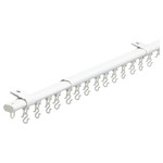 FRAMFUSIG Single track rail with gliders, white, 100-180 cm