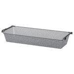 KOMPLEMENT Mesh basket with pull-out rail, dark grey, 100x35 cm