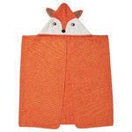 BRUMMIG Towel with hood, fox shaped/orange, 70x140 cm