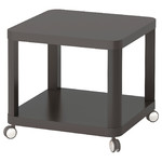 TINGBY Side table on casters, grey, 50x50 cm