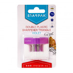 Starpak Double Plastic Sharpener Triangle, violet