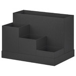 TJENA Desk organiser, black, 18x17 cm