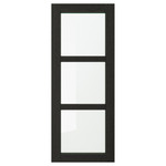 LERHYTTAN Glass door, black stained, 40x100 cm