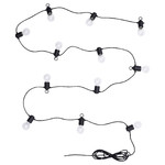 SVARTRÅ LED lighting chain with 12 lights, black/outdoor