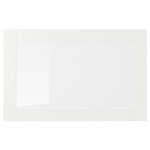 SINDVIK Glass door, white, clear glass, 60x38 cm