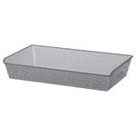 KOMPLEMENT Mesh basket, dark grey, 100x58 cm