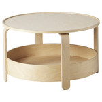 BORGEBY Coffee table, birch veneer, 70 cm