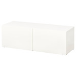 BESTÅ Shelf unit with doors, Lappviken white, 120x40x38 cm