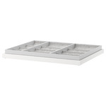 KOMPLEMENT Pull-out tray with insert, white, 75x58 cm