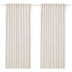 HANNALILL Curtains, 1 pair, beige, 145x300 cm