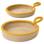 MÄVINN Basket, set of 2, yellow jute