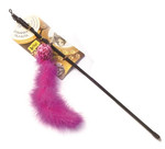 Dingo Cat Toy Fishing Rod, ball with tail, pink
