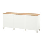 BESTÅ Storage combination with doors, white/Lappviken/Stubbarp white, 180x42x76 cm