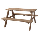 RESÖ Children's picnic table, grey-brown stained