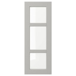 LERHYTTAN Glass door, light grey, 30x80 cm