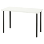 LAGKAPTEN / ADILS Desk, white, black, 120x60 cm