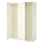 PAX Wardrobe, white, Forsand Ballstad white, 150x60x236 cm