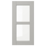 LERHYTTAN Glass door, light grey, 30x60 cm