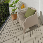 RUNNEN Decking, outdoor, beige, 0.81 m²