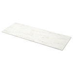 EKBACKEN Worktop, white marble effect, laminate, 246x2.8 cm