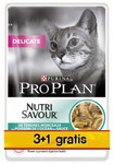 Purina Pro Plan Cat Nutri Savour Ocean Fish in Gravy Wet Cat Food 3+1 x 85g