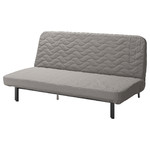 NYHAMN 3-seat sofa-bed, with latex mattress, Knisa grey/beige