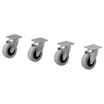 RILL Castor, grey, 50 mm, 4 pack