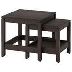 HAVSTA Nest of tables, set of 2, dark brown