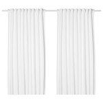 TIBAST Curtains, 1 pair, white, 145x300 cm