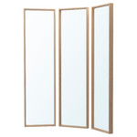 NISSEDAL Mirror combination, white stained oak effect, 130x150 cm