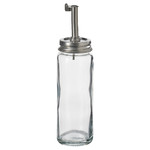 CITRONHAJ Oil/vinegar bottle, clear glass/stainless steel, 16 cm