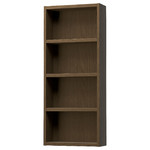 HAGAÅN Wall open cabinet, brown oak effect, 40x15x95 cm