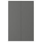 VOXTORP 2-p door f corner base cabinet set, right-hand dark grey, 25x80 cm