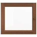 OXBERG Glass door, brown ash veneer, 40x35 cm