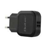 Qoltec Wall Charger EU Plug 12W | 5V | 2.4A | 2xUSB