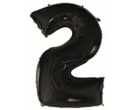 Foil Balloon Number 2, black, 92cm